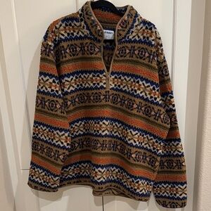 Old Navy Men's Multicolor Sherpa Zip-Up Sweater